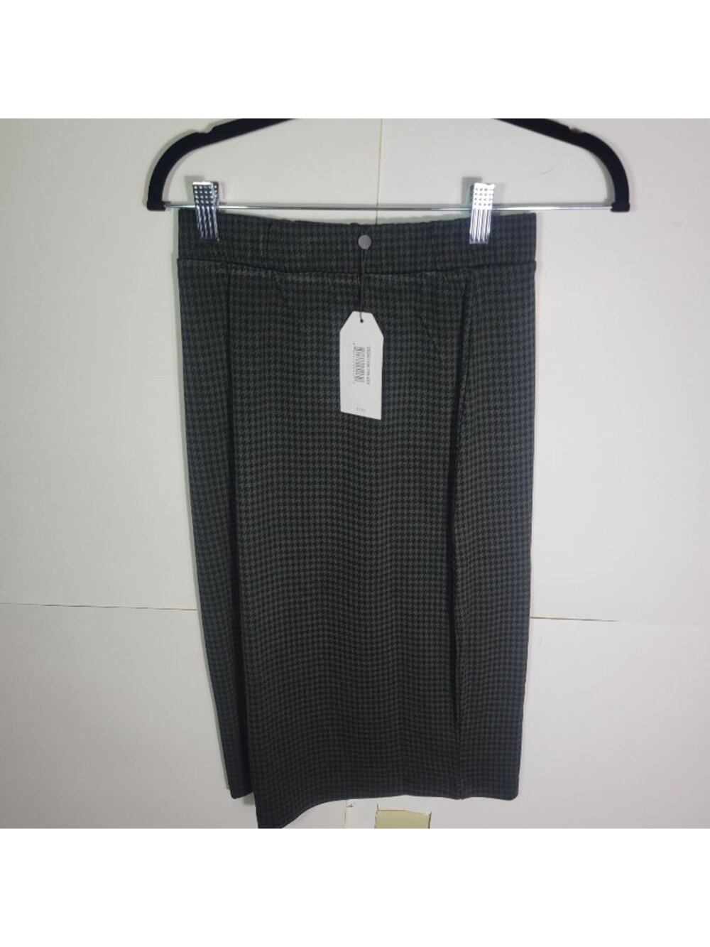 Universal Standard Black Gray Houndstooth Stretch Pencil Skirt Size 4XS (XS)